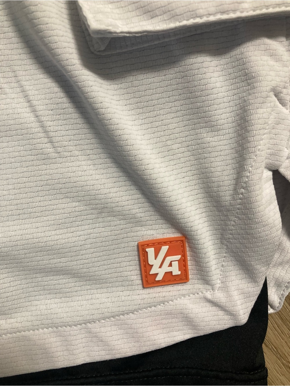 YoungLA White Athletic Shorts with Black compression and Orange Accent - Picture 3 of 8